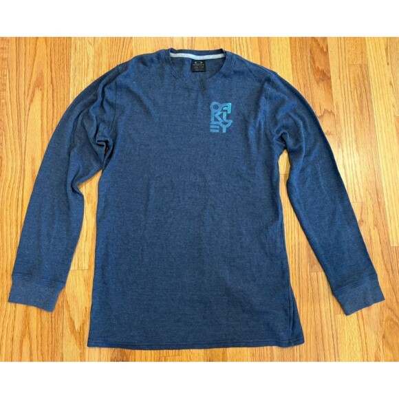 Oakley Other - Oakley Shirt Men's 2XL XXL  Long Sleeve Tee T-Shirt Gray Blue Cotton Polyester